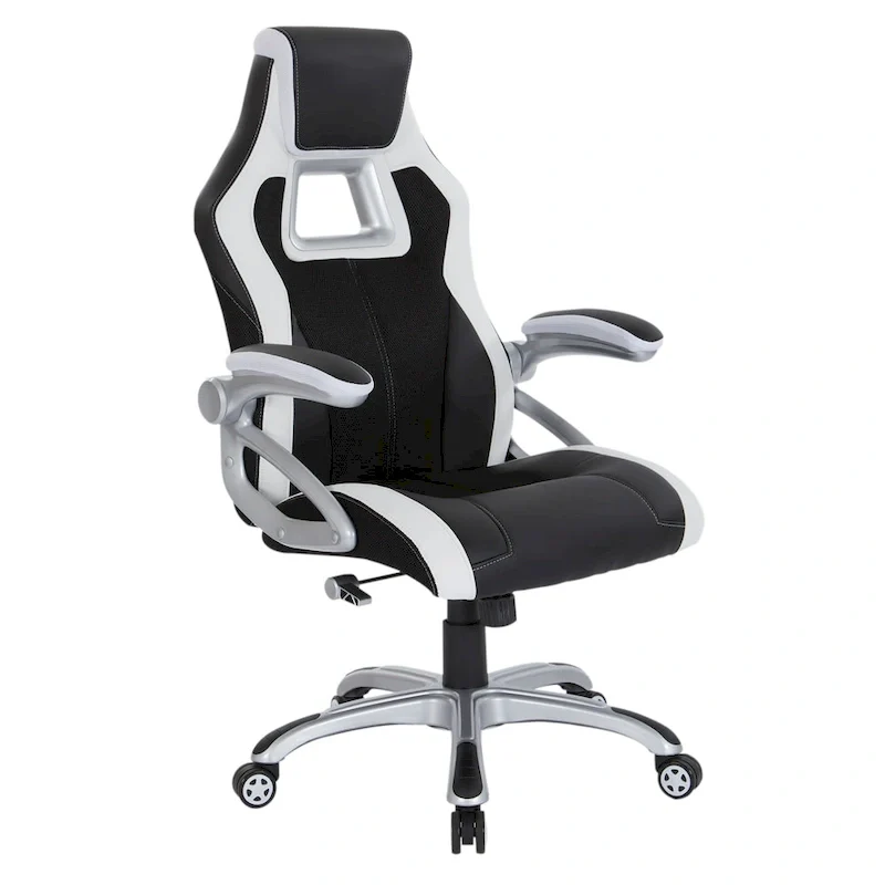 Bonded Leather & Mesh Racing Style Gaming Chair | Ergonomic Office Chair