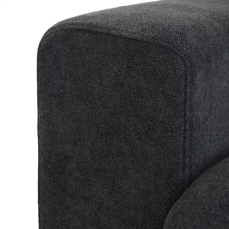 160 Modern Linen Upholstery 4 Piece Sectional Sofa Minimalism Commix Down Filled Modular Couches