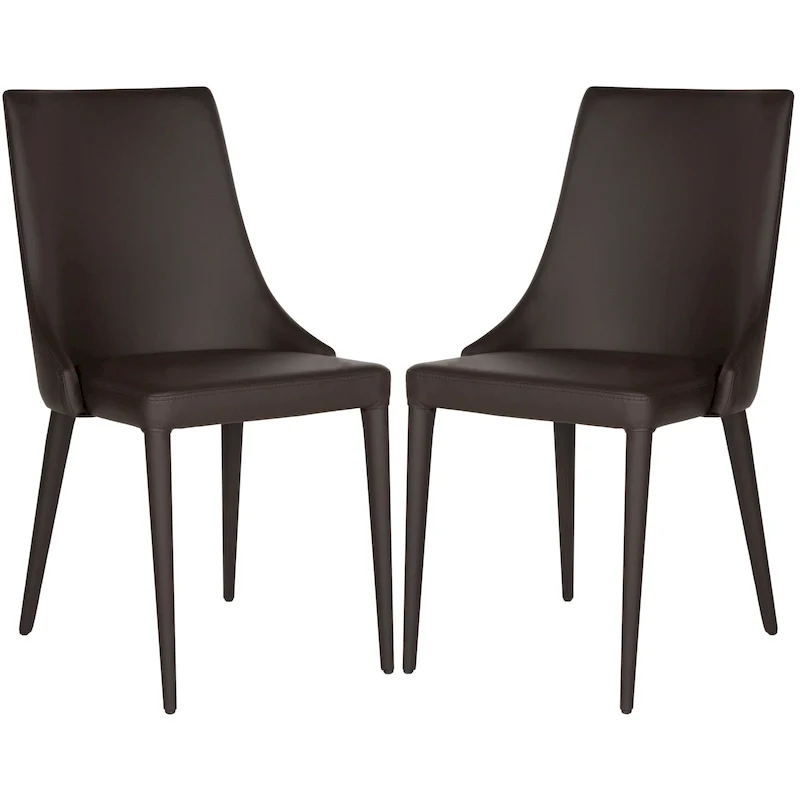 Socorro Mid-Century Modern White Dining Chair - 23.6 x 19.6 x 35.5