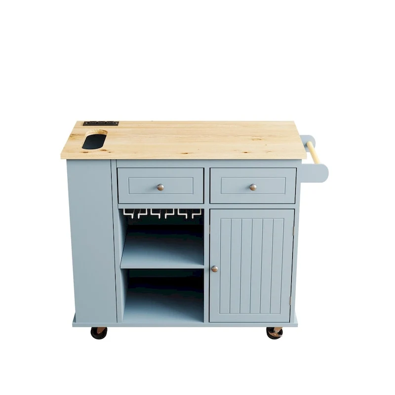 Kitchen Island with Power Outlet