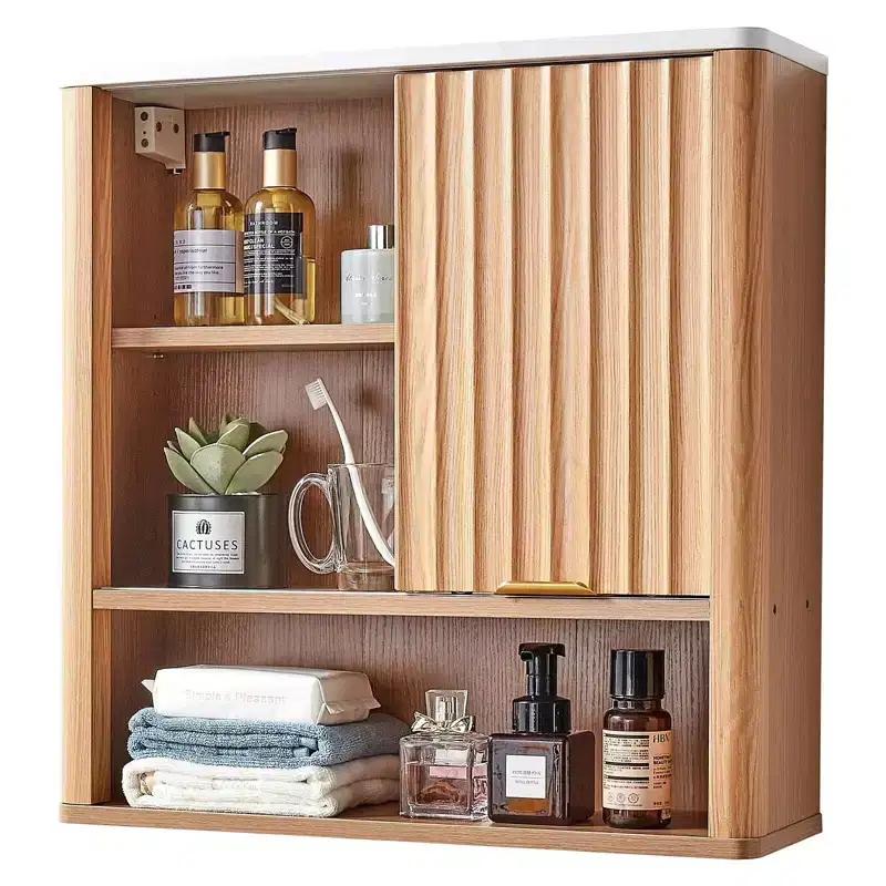 Bathroom Wall Cabinet with Door and Adjustable Shelf Wall Mounted Medicine Cabinet Organizer for Over Toilet Storage 23 x 7 x 24 Inch