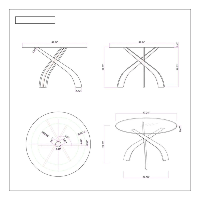 Somette Pogo Criss Cross Dining Set with Black Chairs