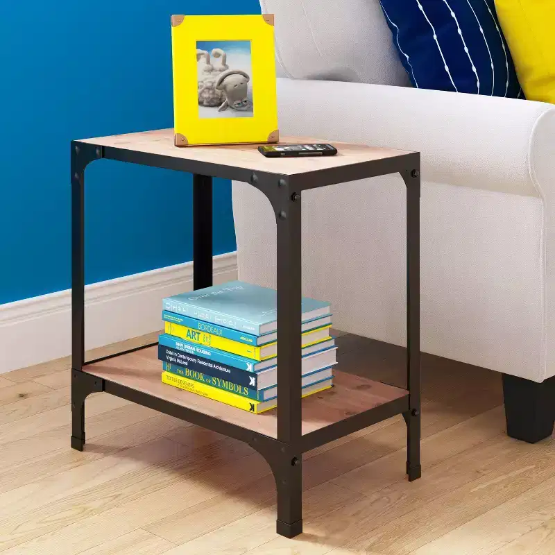 Overland Side Table Metal Brown/Black - Serta