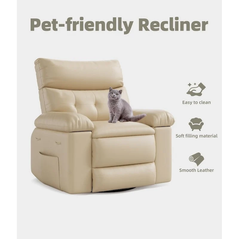 360 Swivel Oversized Recliner Chairs with Heat and Massage Lazy Recliner Chair