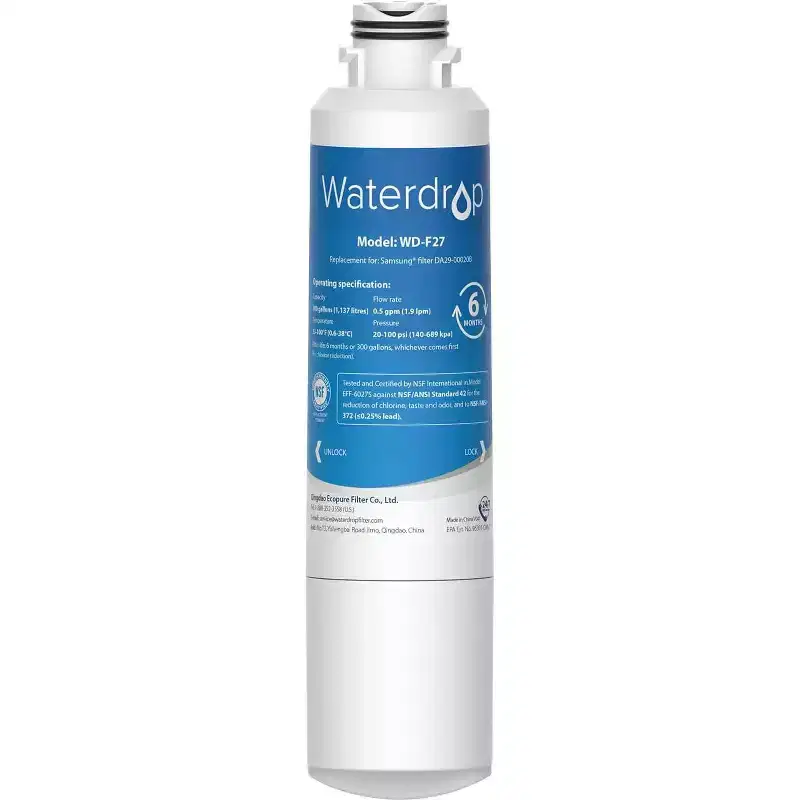 Waterdrop DA29-00020B Replacement for Samsung Water Filter HAF-CIN/EXP, DA29-00020B, HAF-CIN, DA29-00020B-1,NSF 42 and 372 certified(1 Pack)