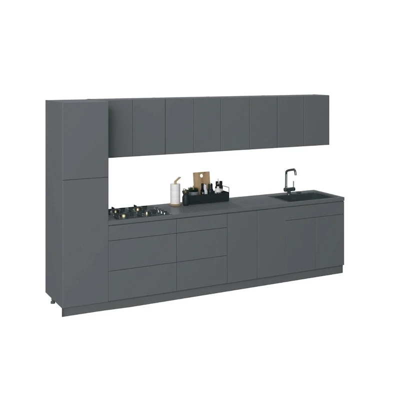 Kitchen Gray Color Base Size 11Ft Wide - 135x24