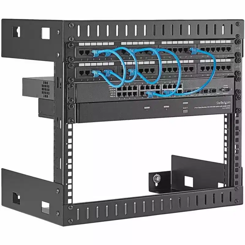 StarTech.com 8U Open Frame Wall Mount Equipment Rack - 12 in. Deep - RK812WALLO