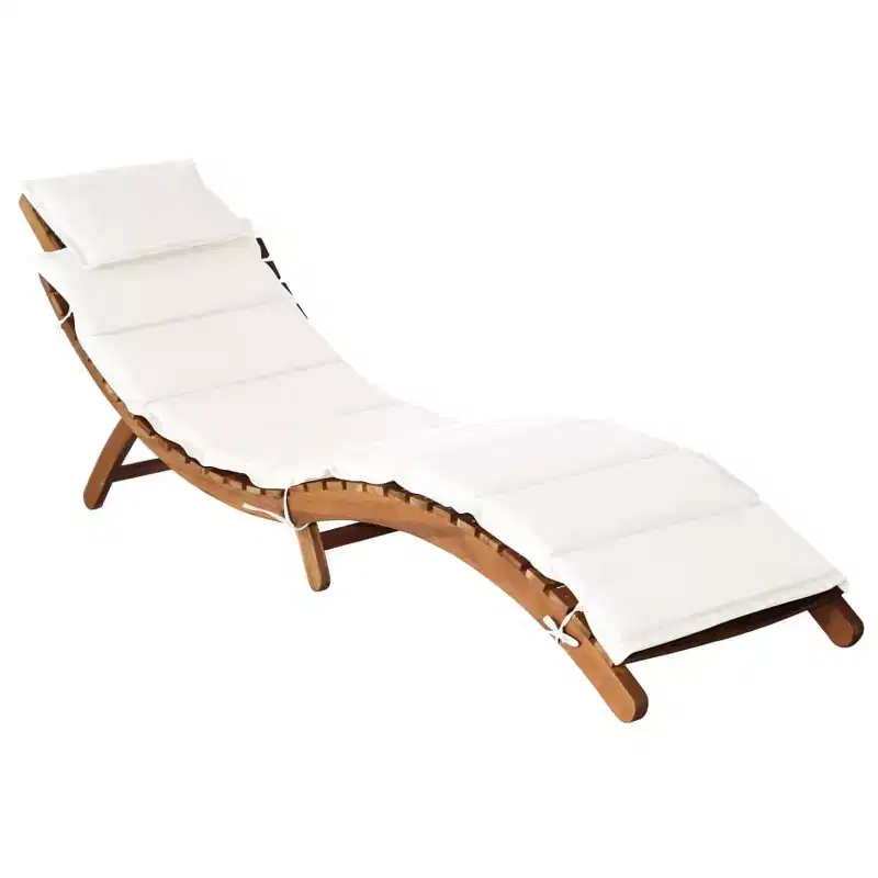 vidaXL Sun lounger21.65 x 72.44 x 25.20 in Solid Acacia Wood