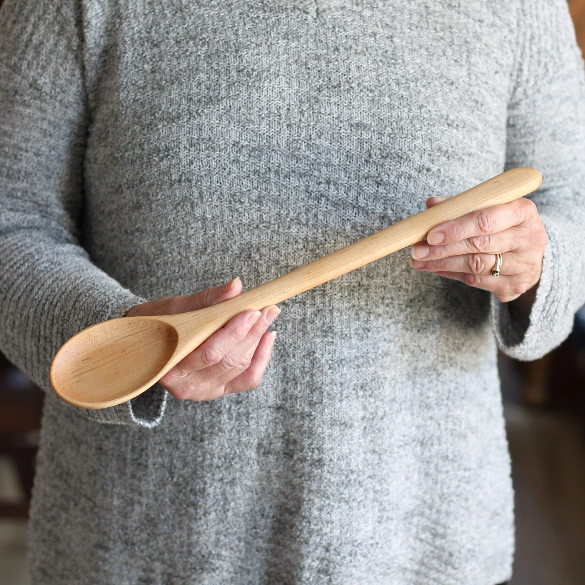 Handmade Wooden Long Spoon