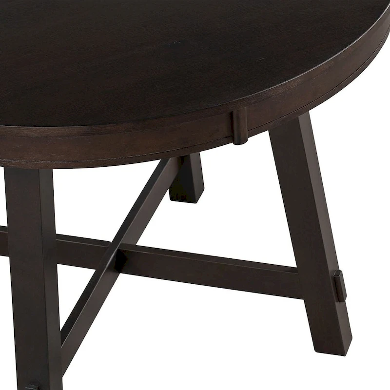 5 PCS Farmhouse Dining Table Set of 4 Chairs, Extendable