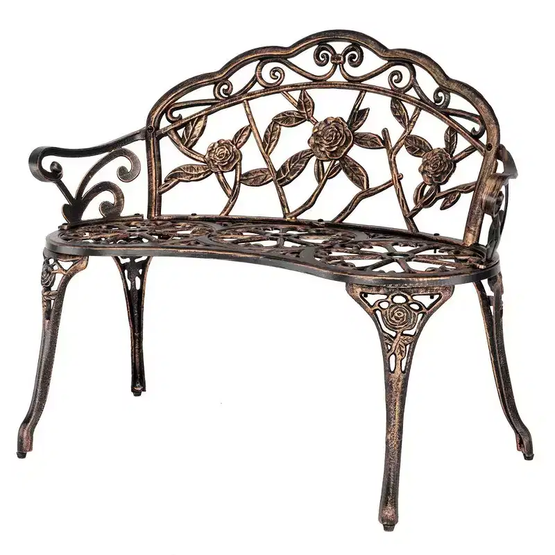 Karl Home|Bronze Color Powder Coated Aluminium Outdoor Bench