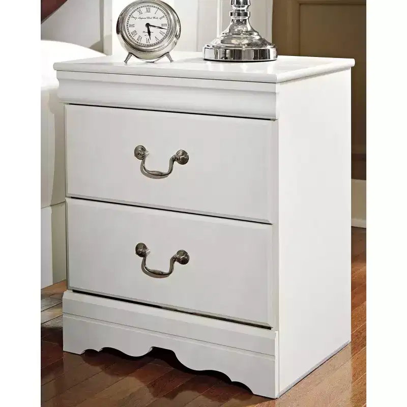 Nightstand White - : Modern Bedside Table with Storage, Girls Bedroom Furniture