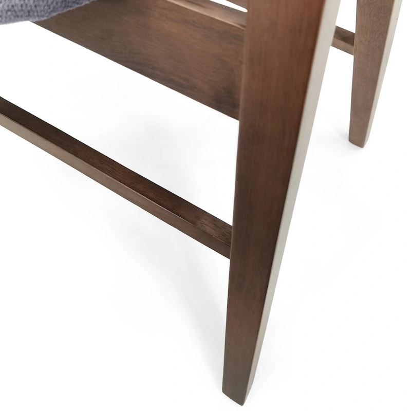 Stocker Fabric and Rubberwood Dining Chairs (Set of 2) by Christopher Knight Home
