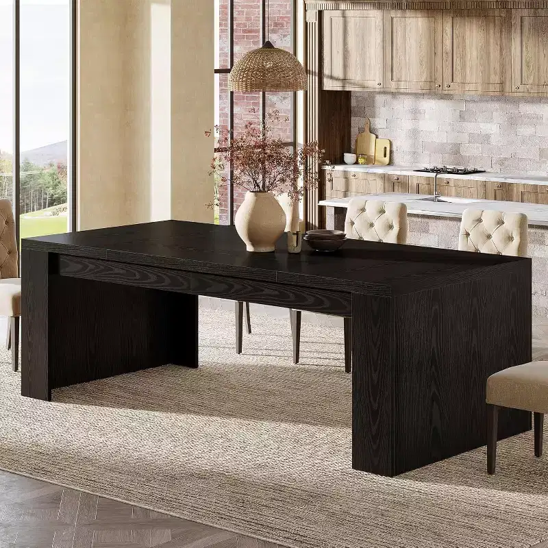 70.9-Inch Rectangular Dining Table for 6-8, Farmhouse Wooden Kitchen Table, Large Dining Room Furniture for Kitchen, Living Room