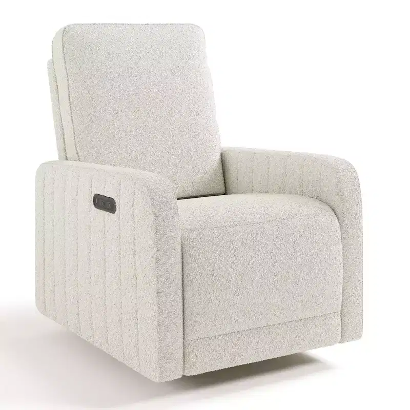 Deluxe Nursery Power Recliner Swivel Glider with Dual USB Charging