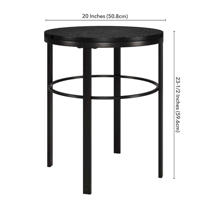 20 Wide Round Side Table with MDF Top