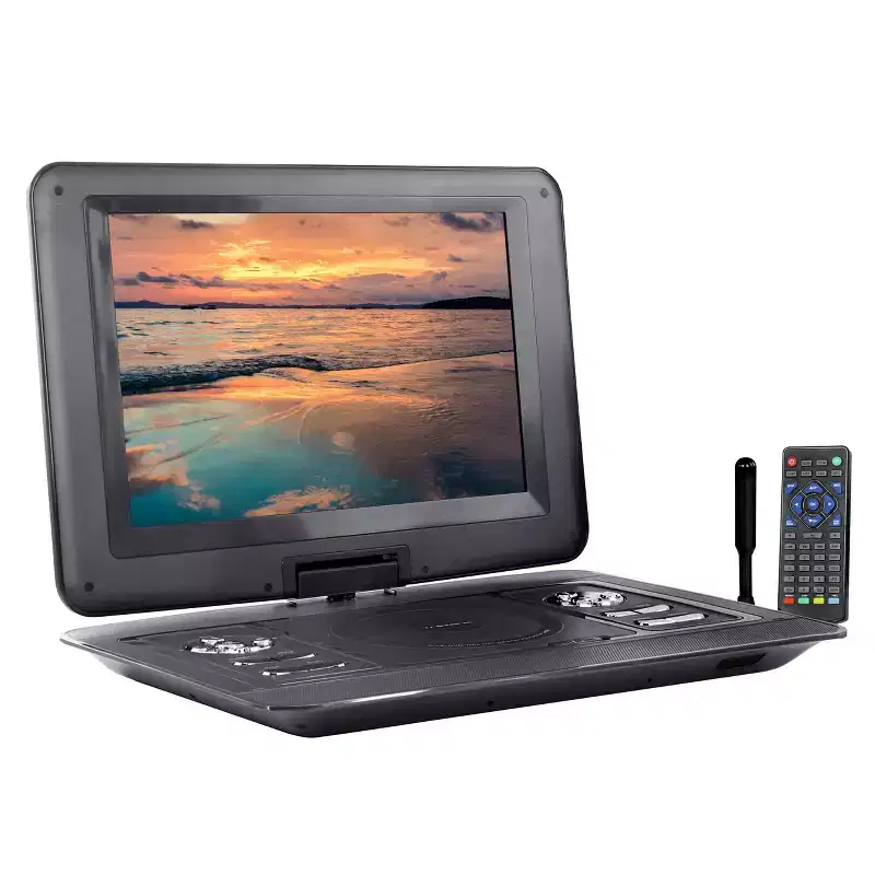 Trexonic 13.3 Inch Portable TV+DVD Player with Color TFT LED Screen and USB/HD/AV Inputs