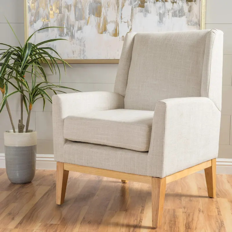 Aurla Mid-century Upholstered Accent Chair by Christopher Knight Home - 27.50 L x 28.50 W x 36.50 H