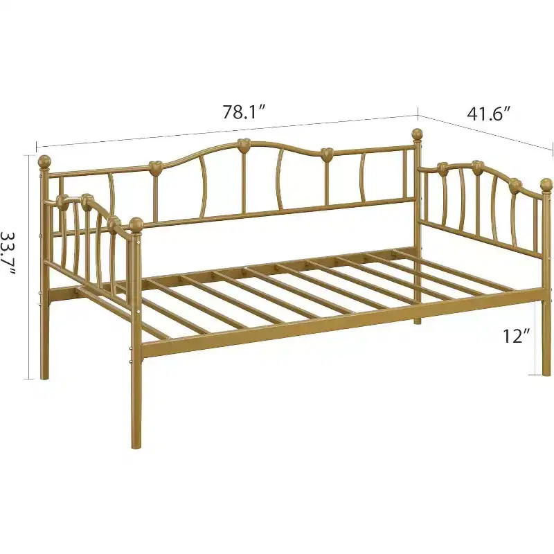 GustoWave Space-Saving Twin Daybed, Sofa Bed Frame with Trundle for Living Room, Bedroom