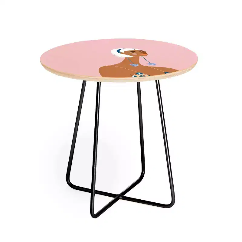 Maritza Lisa Cheetah Earrings Side Table - Deny Designs
