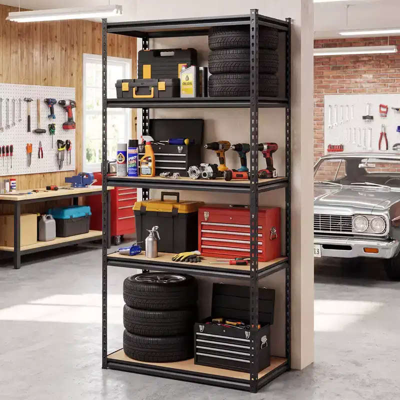Gymax 5-Tier Garage Shelving Unit 2200 LBS Heavy Duty Metal Storage Shelves for Pantry