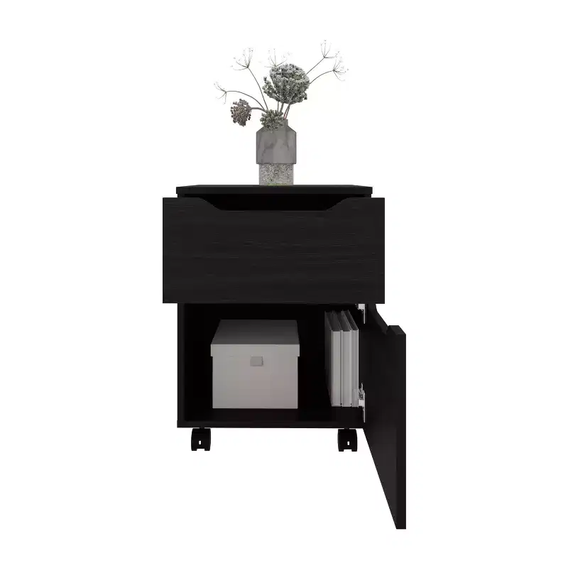 Open Shelf Modern Nightstand for Bedroom and Living Room