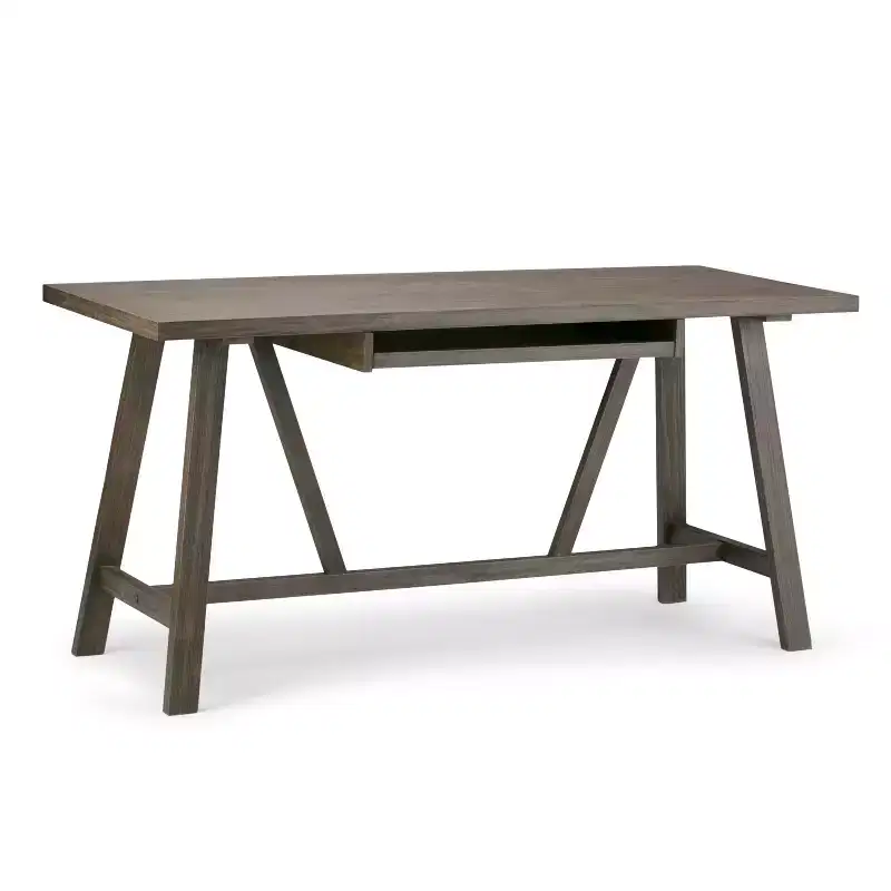 Stewart Solid Wood Writing Desk with Keyboard Tray - Wyndenhall