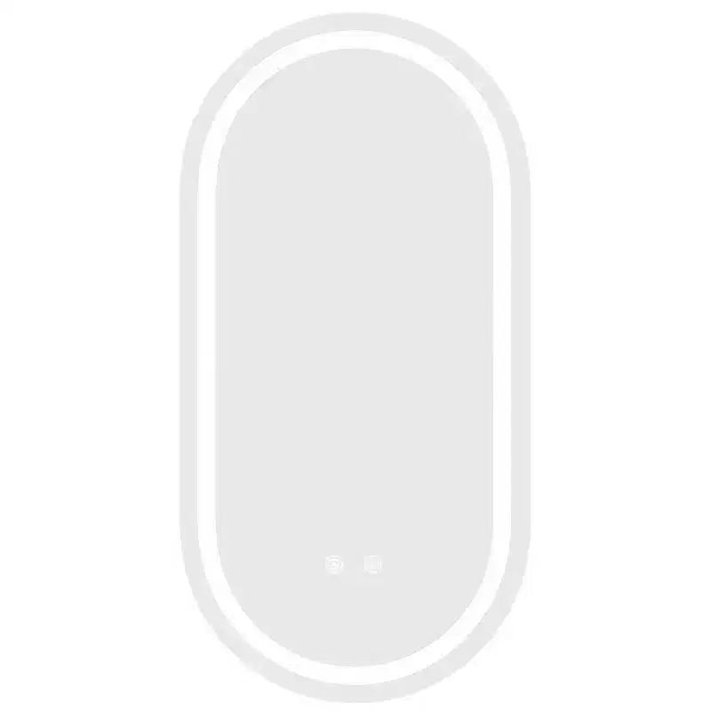 WallBeyond 15.75"x31.5" Oval LED Vanity Mirror Clear