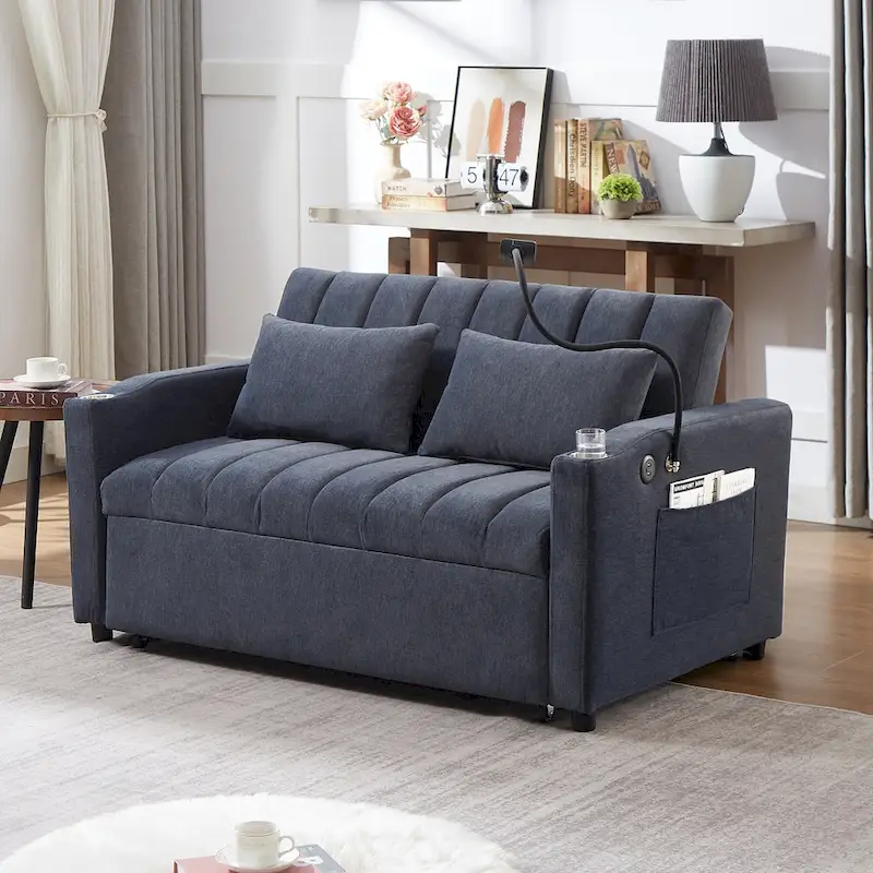 MERAX Convertible Loveseat Sofa, Pull Out Sofa Bed