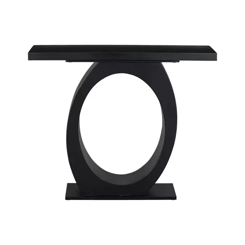 Irma Modern Acacia Wood Egg-Shaped Base Console Table