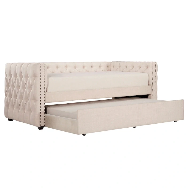 Knightsbridge Twin Tufted Nailhead Daybed