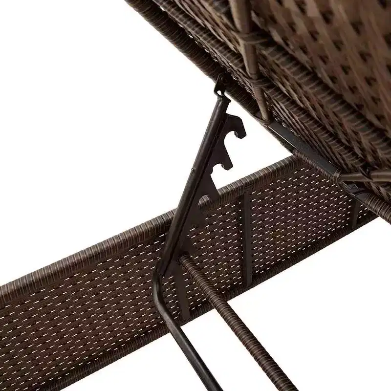 vidaXL Patio Sun Lounger Set PE rattan Extra Long Removable Covers