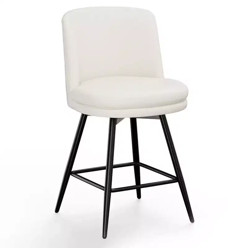 Karl Home Contemporary Bar Stool Swivel Feature, PU Leather & Durable Quality
