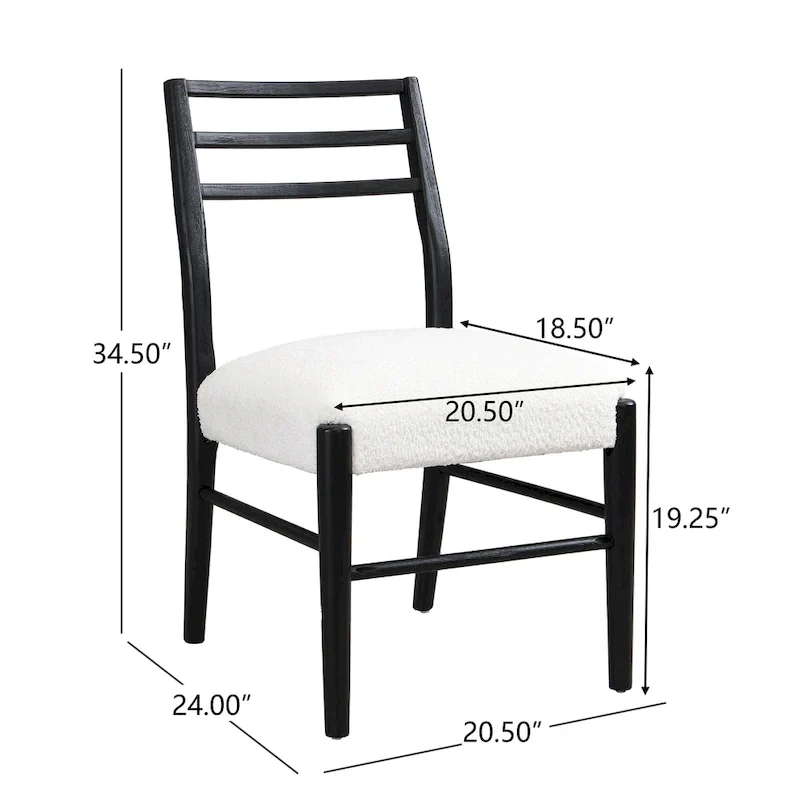 Fescue Fabric and Rubberwood Upholstered Dining Chairs (Set of 2) by Christopher Knight Home