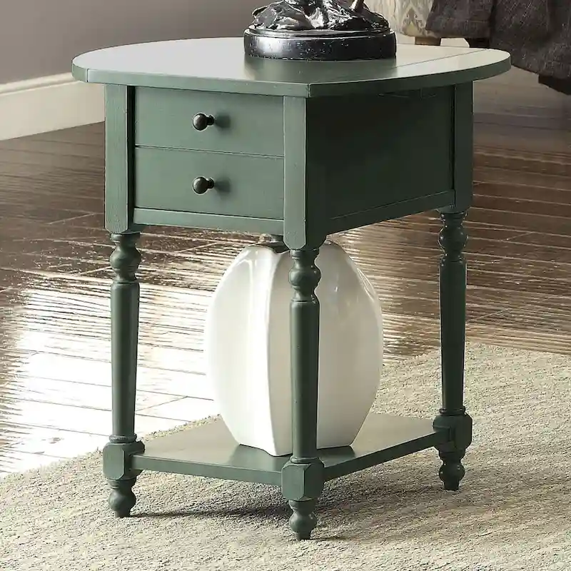 Kist French Country 25-inch Solid Wood 1-Shelf Side Table by Furniture of America