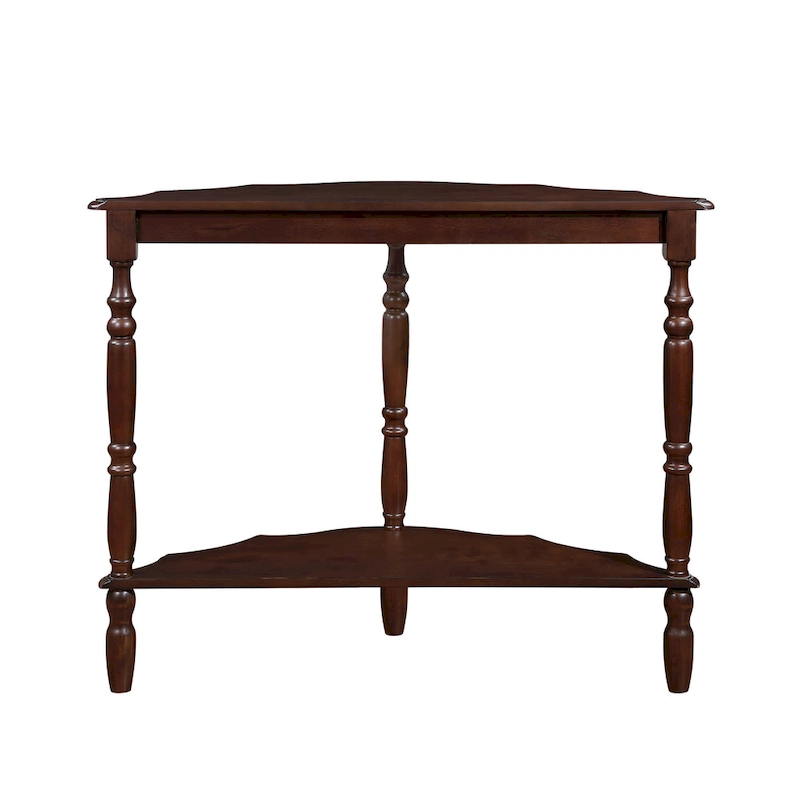Retro Half-Moon Console Table with Open Shelf