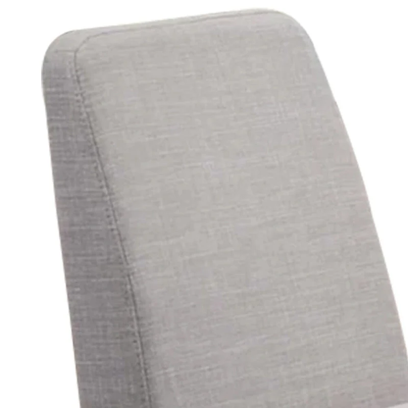 Set of 2 Modern Wood Dining Chairs, Cushioned Seats, Tapered Legs, Gray