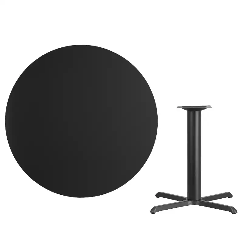 Emma and Oliver 42 Round Laminate Table Top with 33x33 Table Height Base
