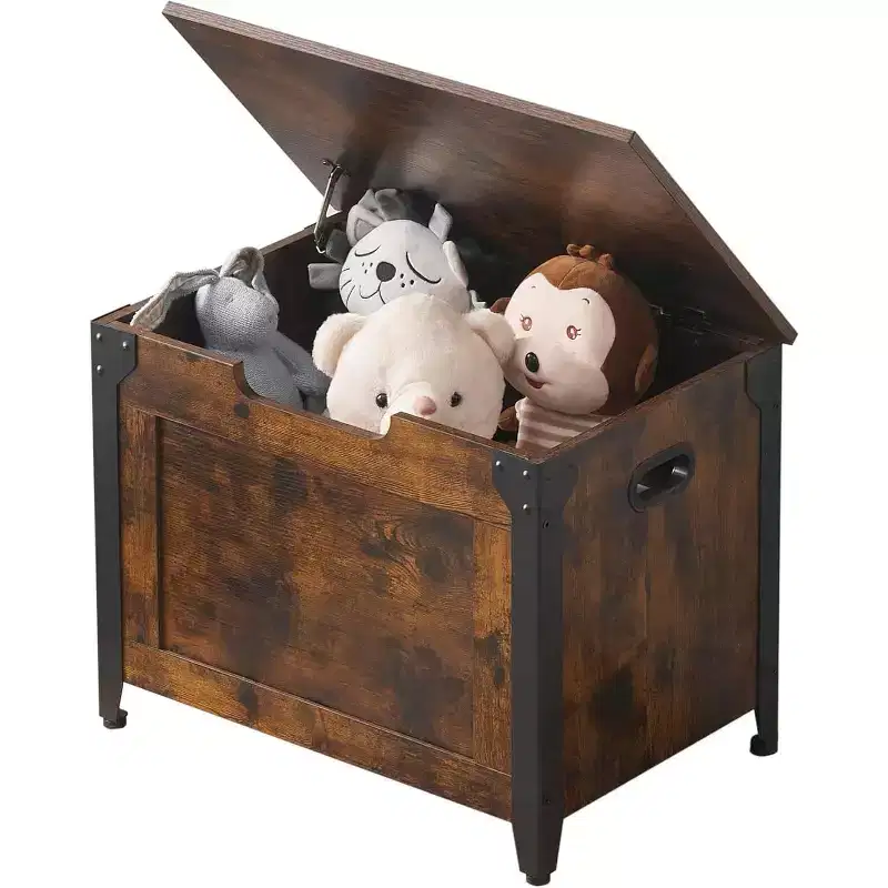 Wooden Storage Chest with Lid,Storage Trunk,Storage Bench with Safety Hinge and Lift-Top for Entryway, Bedroom, Living Room