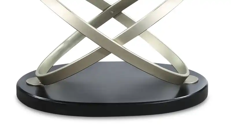 48 Modern Oval Glass Top Coffee Table - Glass with Metal Base
