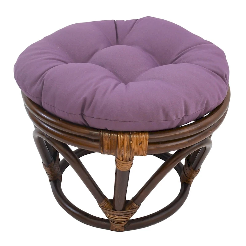 Bali 18-inch Footstool with Twill Cushion