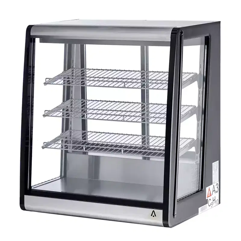 Commercial Display Refrigerator 6.9 Cu Ft, Countertop Refrigerated Display Case with LED Lighting for Bakery, Cafe, 110V/190W