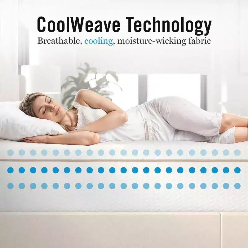 12-Inch Medium Plush Cooling Gel Memory Foam Mattress with Quilted Jacquard Top