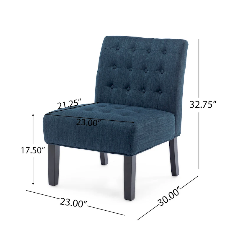 Lewis Fabric Tufted Accent Chair by Christopher Knight Home