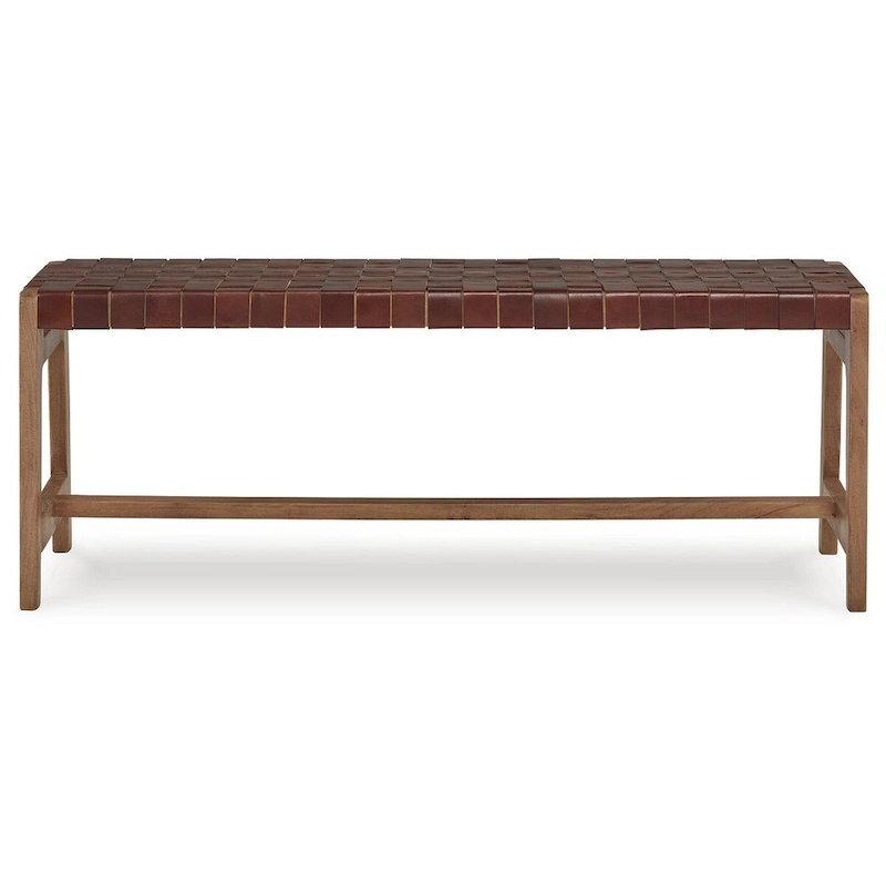 Signature Design by Ashley Lemmund Natural/Brown Accent Bench - 48 W x 15.75 D x 18.13 H