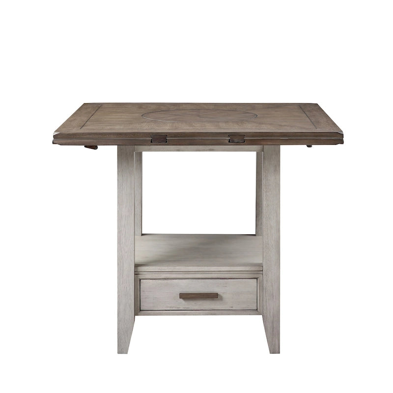 Two-tone Drop Leaf Counter Height Dining Table