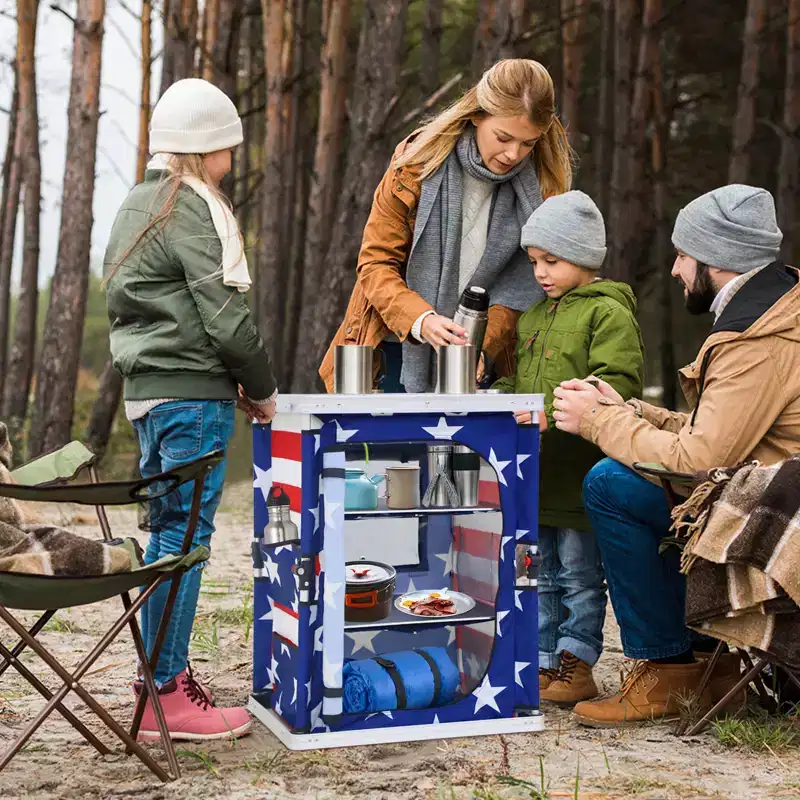 Multi-Color Folding Outdoor Camping Table, Single