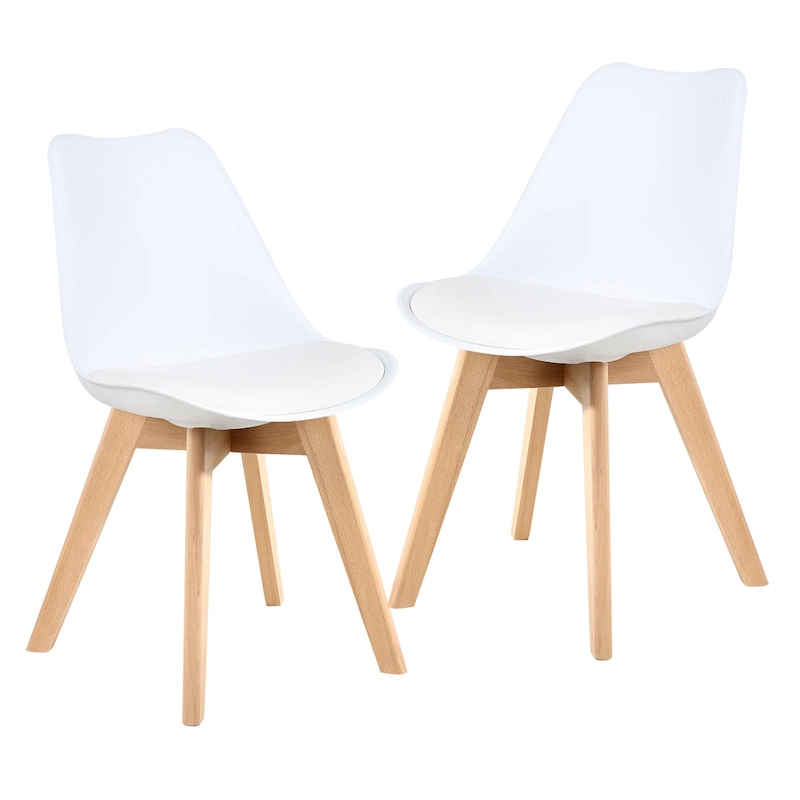 Dining Chairs Wooden Desk Chairs No Wheels Set of 2