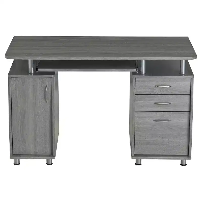 Complete Workstation Computer Desk with Storage, Keyboard Tray - Techni Mobili