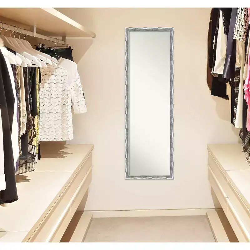 Full Length Door Mirror with Chrome Wave Frame - 16
